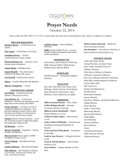Prayer Needs