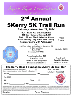 2 Annual 5Kerry 5K Trail Run nd