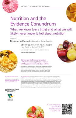 Nutrition and the Evidence Conundrum