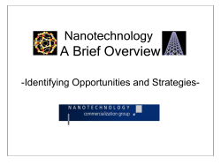 ew Nanotechnology -Identifying Opportunities and Strategies-