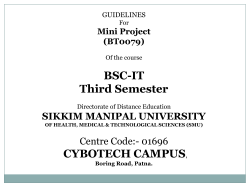 BSC-IT Third Semester CYBOTECH CAMPUS SIKKIM MANIPAL UNIVERSITY
