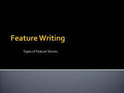 Types of Feature Stories