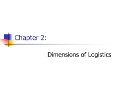 Chapter 2: Dimensions of Logistics