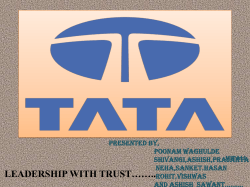 LEADERSHIP WITH TRUST……..