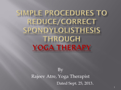 By Rajeev Atre, Yoga Therapist . Dated Sept. 25, 2013
