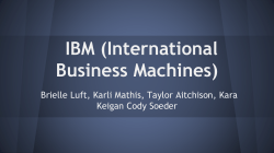 IBM (International Business Machines) Brielle Luft, Karli Mathis, Taylor Aitchison, Kara