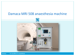 Damaca MRI 508 anaesthesia machine Dameca For excellence in anaesthesia