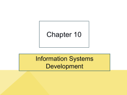Chapter 10 Information Systems Development