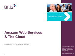 Amazon Web Services &amp; The Cloud Presentation by Rob Edwards