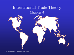 International Trade Theory Chapter 4 © McGraw Hill Companies, Inc., 2000