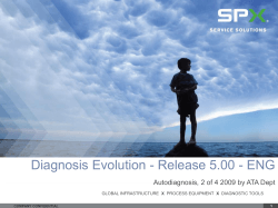 Diagnosis Evolution - Release 5.00 - ENG presentation template brand guidelines