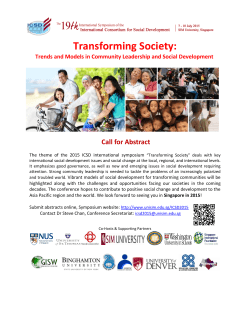Transforming Society:  Call for Abstract