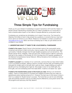 Three Simple Tips for Fundraising