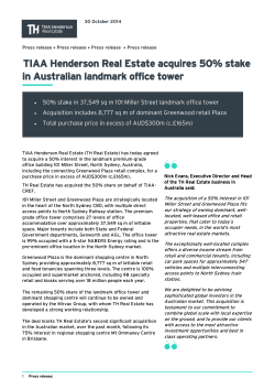 TIAA Henderson Real Estate acquires 50% stake