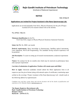 Rajiv Gandhi Institute of Petroleum Technology NOTICE (Institute of National Importance)