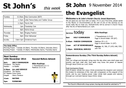 St John’s St John the Evangelist 9 November 2014