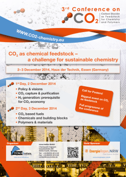3 CO as chemical feedstock – a challenge for sustainable chemistry