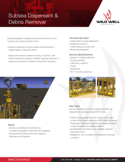 Subsea Dispersant &amp; Debris Removal Provided By Client