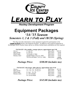 Learn to Play Equipment Packages ‘14-’15 Season