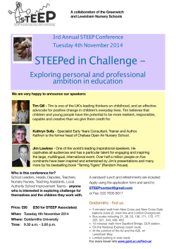 STEEPed in Challenge - Exploring personal and professional ambition in education