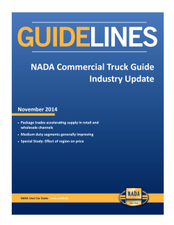 NADA Commercial Truck Guide Industry Update November 2014