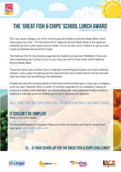 The ‘GReat Fish &amp; Chips’ School Lunch Award