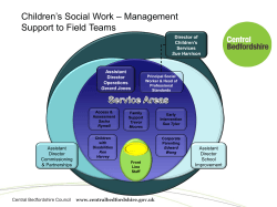 Children’s Social Work – Management Support to Field Teams Assistant Director