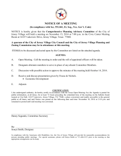 NOTICE OF A MEETING
