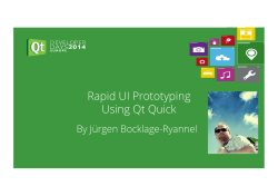 Rapid UI Prototyping Using Qt Quick By Jürgen Bocklage-Ryannel
