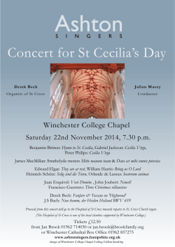Concert for St Cecilia's Day - The Ashton Singers