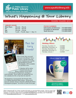 Newsletter - LE Phillips Memorial Public Library