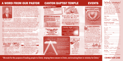 Current Bulletin - Canton Baptist Temple