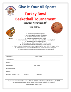 Give It Your All Sports Turkey Bowl Basketball Tournament