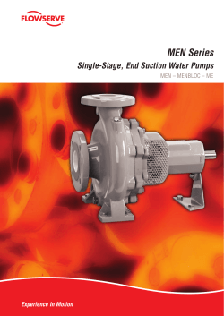 MEN End-Suction Water Pump Bulletin