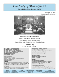 Current Bulletin - Our Lady of Mercy Church