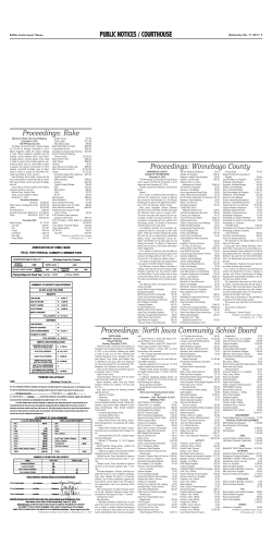 PUBLIC NOTICES / COURTHOUSE Proceedings: North Iowa