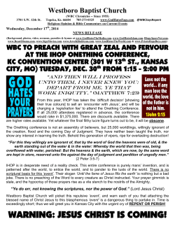 WBC to picket IHOP Onething 2014, KC Convention Center, KCMO