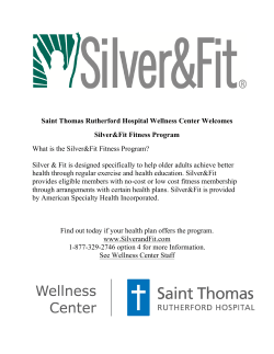 What is the Silver and Fit Fitness Program