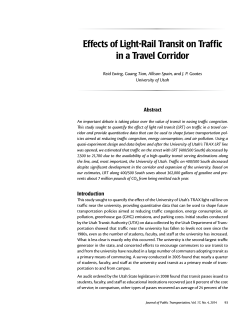 Effects of Light-Rail Transit on Traffic in a Travel Corridor