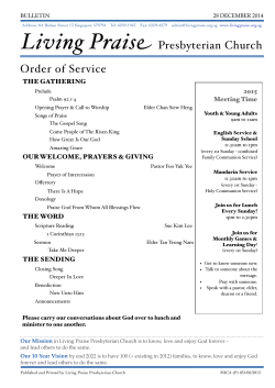 issue date:28Dec2014 - Living Praise Presbyterian Church