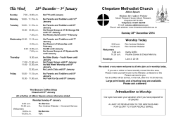 View Weekly Notices - Chepstow Methodist Church