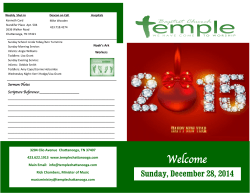 Weekly Bulletin - Temple Baptist Church