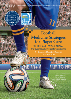 Here - Football Medicine Conference 2015