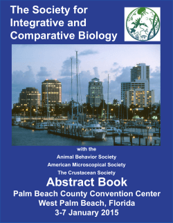 Abstract Book - Society for Integrative and Comparative Biology