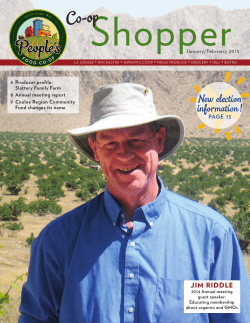 January–February 2015 Newsletter - People's Food Co-op