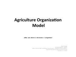 Agriculture Organizaºon Model