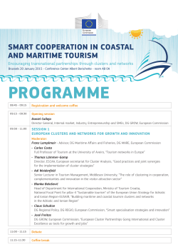 Smart cooperation in coastal and maritime tourism