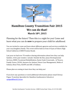 Hamilton County Transition Fair 2015 We can do that!