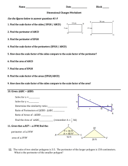 Name Date Block ______ Dimensional Changes Worksheet Use the