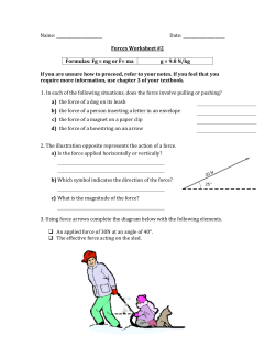 Name: Date: Forces Worksheet